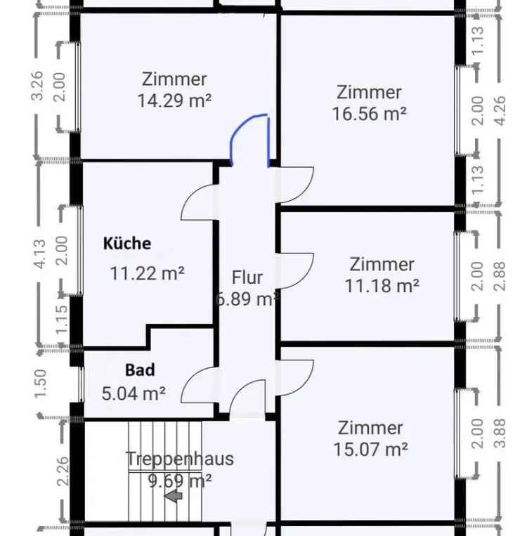 4-Zimmer Wohnung Aachen Brand zentrale Lage EBK