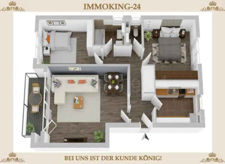 Erdgeschosswohnung Offenbach 75qm 3 Zimmer Balkon Tiefgarage