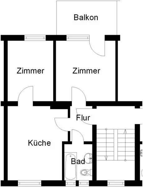 Gemütliche 2-Zimmer-Wohnung mit Balkon in bester Lage!