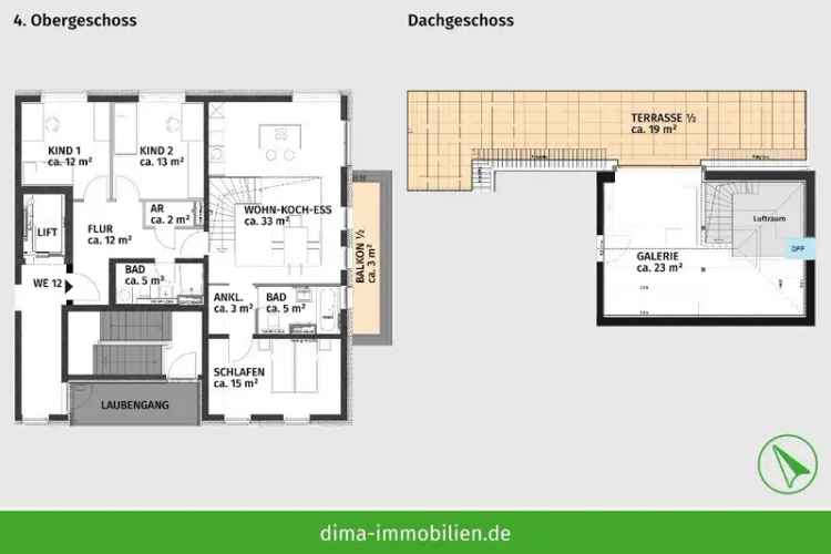 Energieeffizientes Maisonette Penthouse Leipzig Lindenau KfW40 Neubau