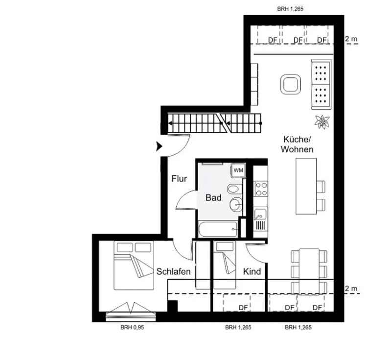 Penthouse nahe Humannplatz: 3-Zimmer Neubauwohnung mit Dachterrasse