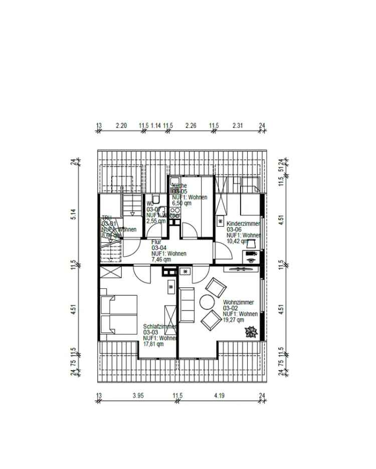 4 Zimmer Dachgeschosswohnung Heilbronn zentral modern neu saniert