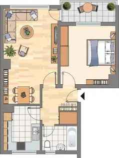 Wohnung (58.0 m²) zur Miete in Dortmund (Gudrunstraße 139, 44319 Dortmund, Germany)
