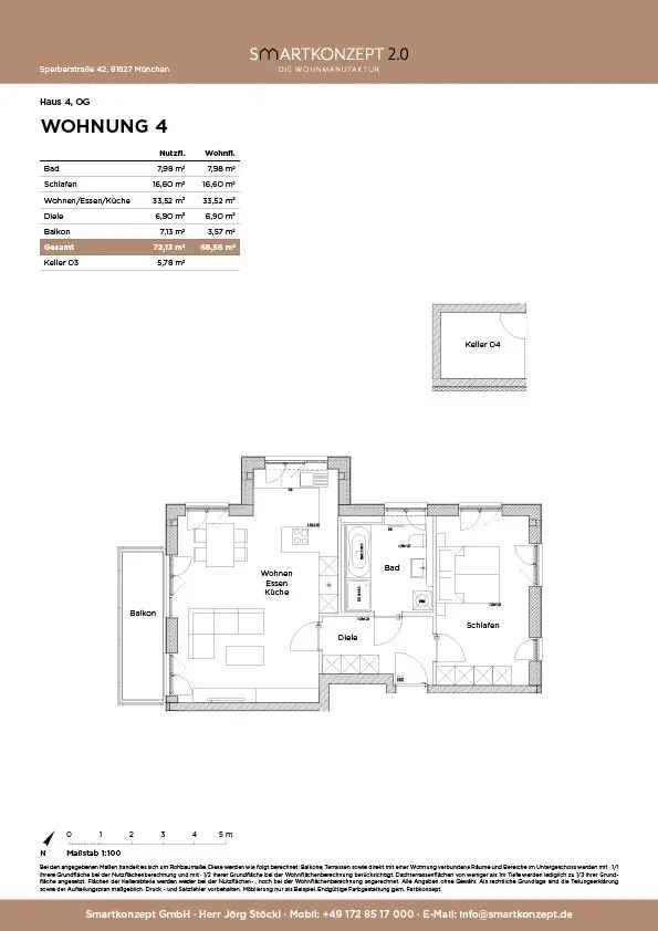 2-Zimmer-Wohnung in Neubau-Wohnanlage (H4/W4)