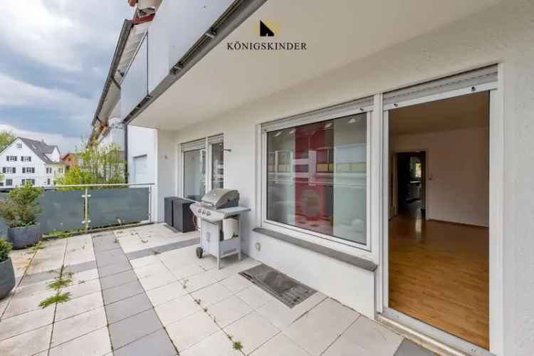 Stilvolle 3-Zi.-Wohnung mit großer Sonnenterrasse, EBK, Gartennutzung & Keller in bevorzugter Lage