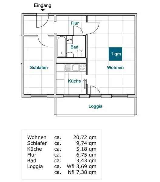 Renovierte Wohnung mit Balkon zur Miete