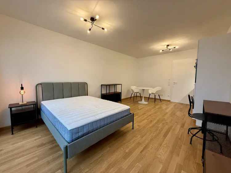 NEUBAU – Erstbezug! Stilvoll möbliertes 1-Zimmer-Apartment mit großer Dachterrasse