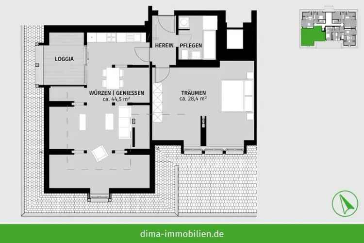 Erstbezug in Parkstadt Leipzig mit West-Loggia und Stellplatz