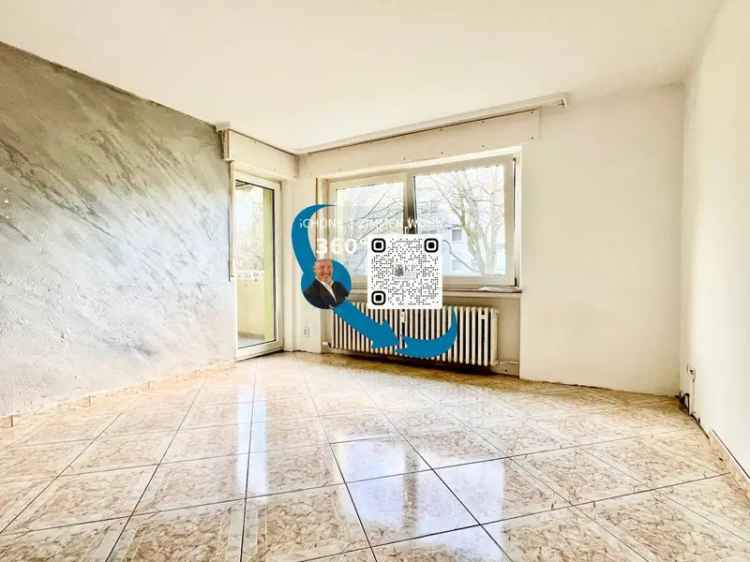 SCHWANHEIM: SCHÖNE 3 ZIMMER WOHNUNG MIT LOGGIA IM HOCHPARTERRE