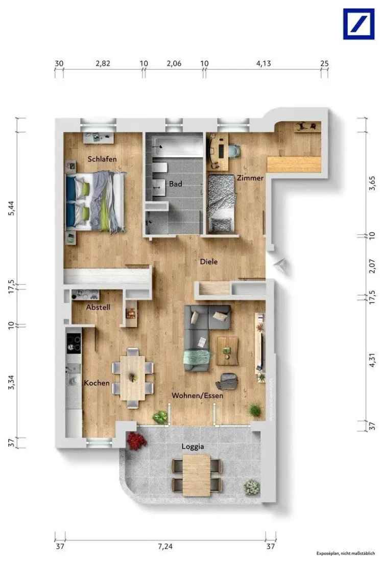 GRAFENTAL – NEUBAU-KOMFORTWOHNUNG im 1.OG mit XXL-LOGGIA