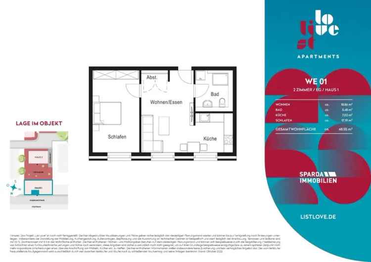 Moderne 2-Zimmer-Wohnung in zentraler Lage an der Eilenriede