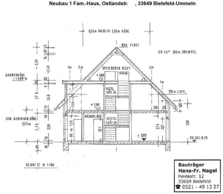 Das könnte Ihr Eigenheim werden !! NEUBAU 1-Fam-Haus in Bielefeld-Ummeln