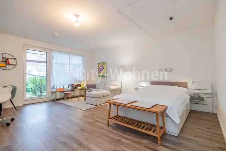 Modern möbliertes Studioapartment mit Terrasse in Hamburg-Hohenfelde