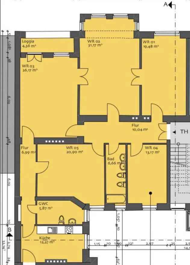 Mieten Wohnung in Top Lage am Ku’damm mit Balkon und Einbauküche