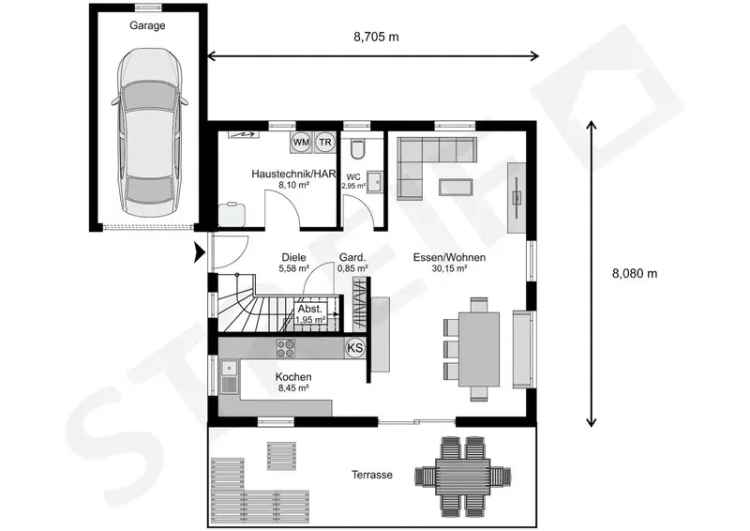 Schicke Stadtvilla in Keltern -Projektiert