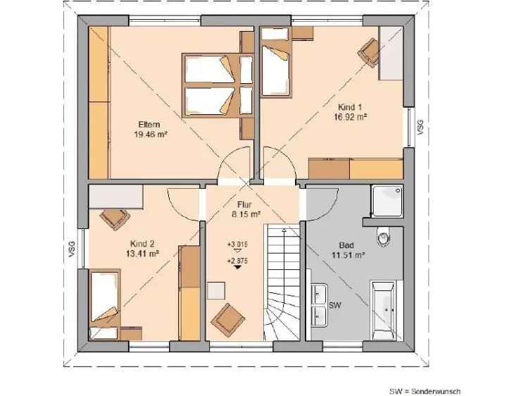 Mieten Stadtvilla in Bühlau mit hellem Wohnbereich und Garten