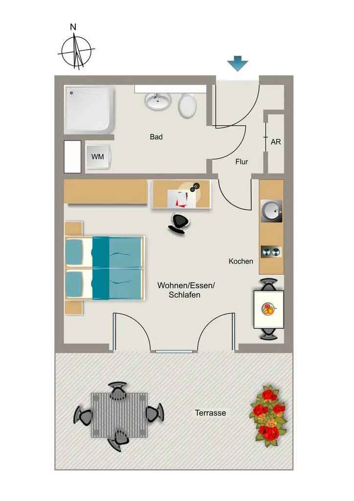 Bezugsfertige Wohnung – Einfach Möbel rein und Füße hoch!