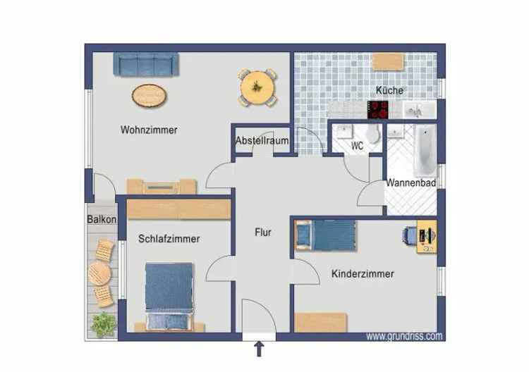 3 Zimmer Wohnung mit Balkon in Osnabrück Dodesheide