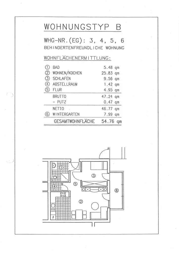 Gustavsburg 2-Zimmer Wohnung kaufen - vermietet - 55qm