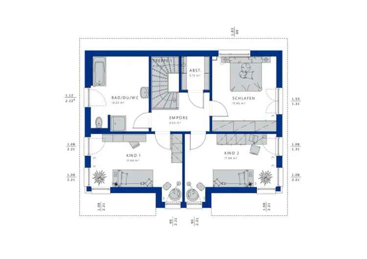 KfW 40 Bien Zenker Massivhaus mit Wohlf"
hlklima Heizung