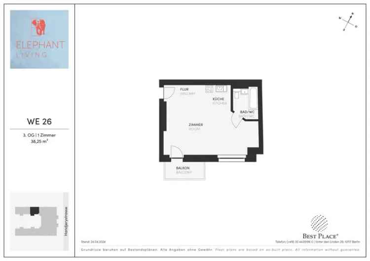 1-Zimmer-Apartment in zentraler Lage im Technologie-Park- nahe