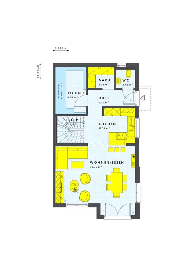 Energieeffizienter Neubau in Bochum als DHH