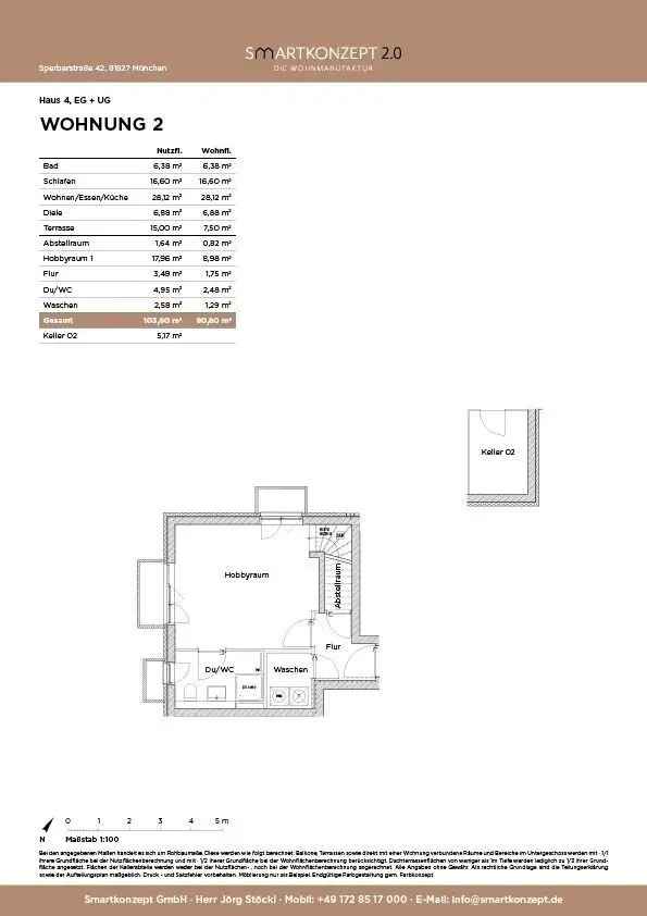 EG 3-Zimmer-Wohnung in Neubau-Wohnanlage (H4/W2)