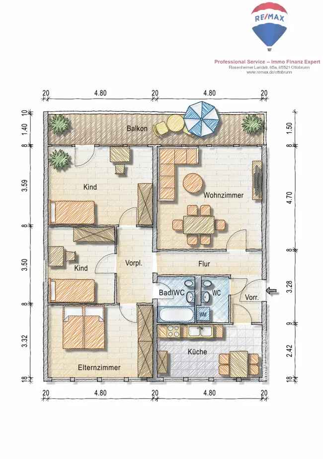 Große 4-Zimmer Wohnung mit traumhaftem Ausblick