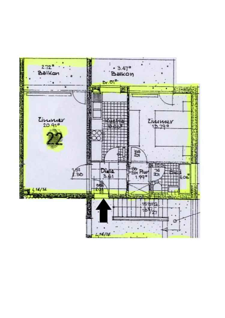 2-Zimmerwohnung in Alsterdorf