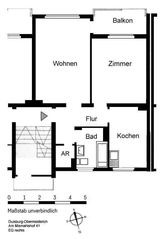 Mieten Wohnung zentral in Meiderich mit ruhiger Umgebung und Grünflächen