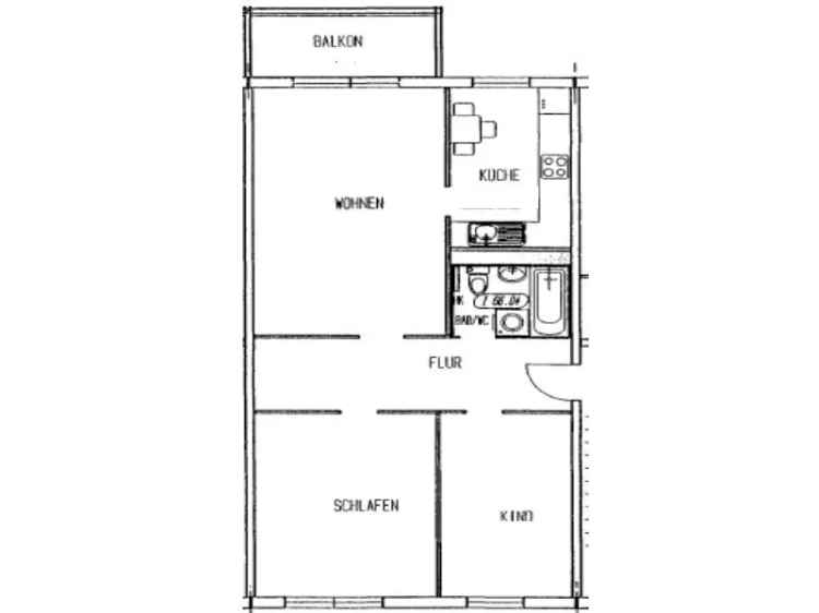 3 Raumwohnung Balkon Kulkwitzer See Innenstadtnah