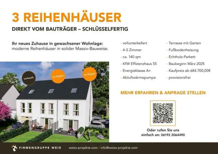 Eddersheim - Reihenendhaus direkt vom Bauträger/Baubeginn erfolgt
