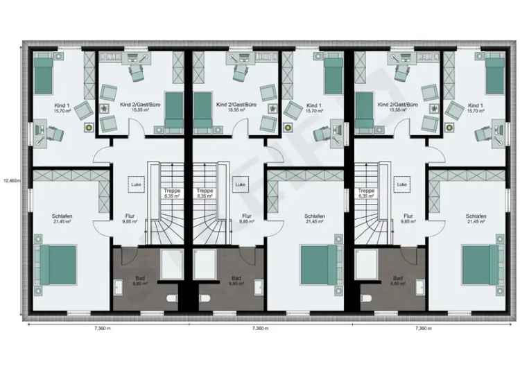 * NEUBAU von 5 Exklusive Reihenhäusern in BEST Lage von Bergkanem-Oderaden * - KfW 40 förderfähig / günstig finanzierbar *