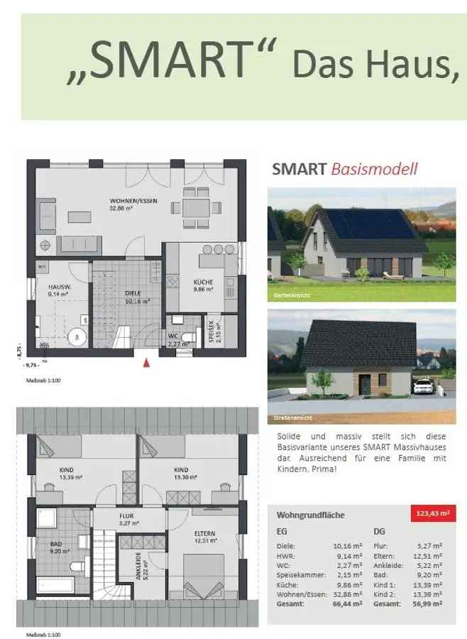 FAVORIT Massivhaus SMART 4 Modelle ab 123m² NRW