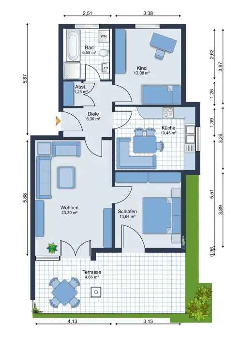 Gemütliche 3-Zimmerwohnung
In Penzberg / Steigenberg