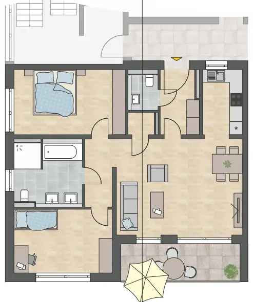 Schöne 3-Zi-Neubauwohnung (86 qm²) mit Balkon in Waldenbuch