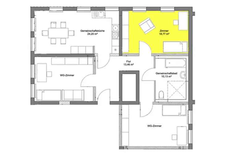WG-Zimmer am Campus