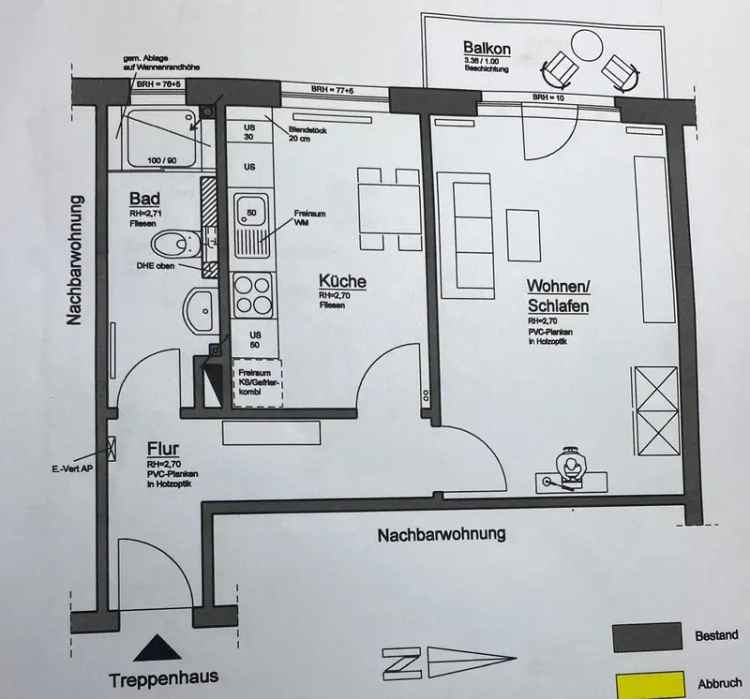 Wohnungstausch 1,5 Zimmer Hamm gegen 2 Zimmer Wohnung Hamburg