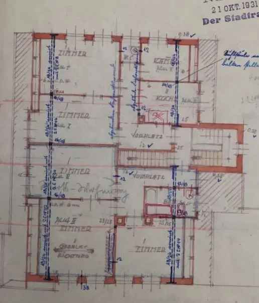 Fertig projektiertes 8-Parteien-Haus in Nürnberg-Eibach