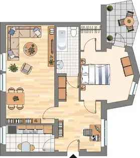 Wohnung (61.0 m²) zur Miete in Dortmund (Leopoldstraße 59, 44145 Dortmund, Germany)