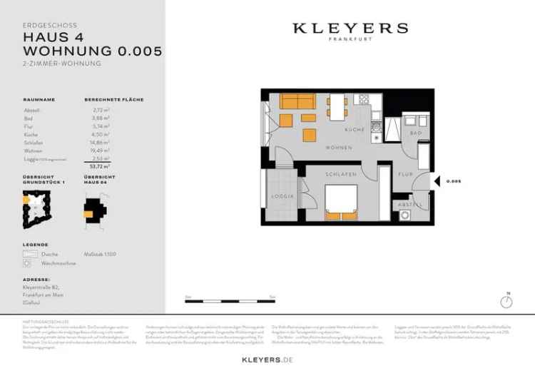 Perfekt für Singles und Paare 2-Zimmer-Wohnung im Gallus von 399900