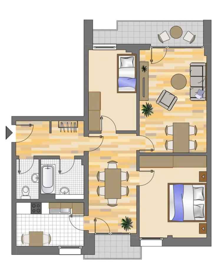 3-Zimmer-Wohnung in Düsseldorf Hassels