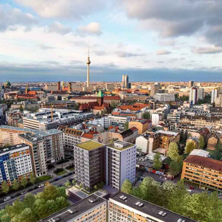Mitte: Köpenicker Str: VERMIETETE 4-Zi-NEUBAU-Whg -10. OG – 92 m² – 2 BALKONE – SOFORT zu VERKAUFEN