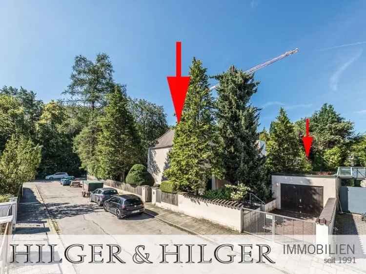 Absolute Bestlage Harlaching: 1. Reihe „Am Perlacher Fort“ – charmante DHH mit ca. 160 m²  nach Dachausbau