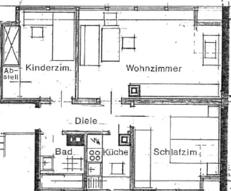 Helle 3-Zimmer-Dachgeschossw. in zentraler Lage -Aktuell in Sanierung, Erstbezug nach Fertigstellung