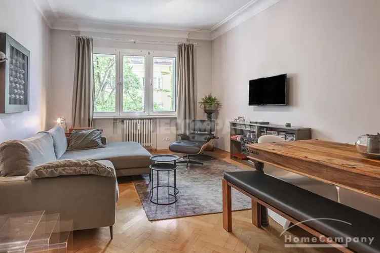 ***Hochwertig möblierte 3,5-Zimmer-Altbau-Wohnung mit Balkon in Schwabing