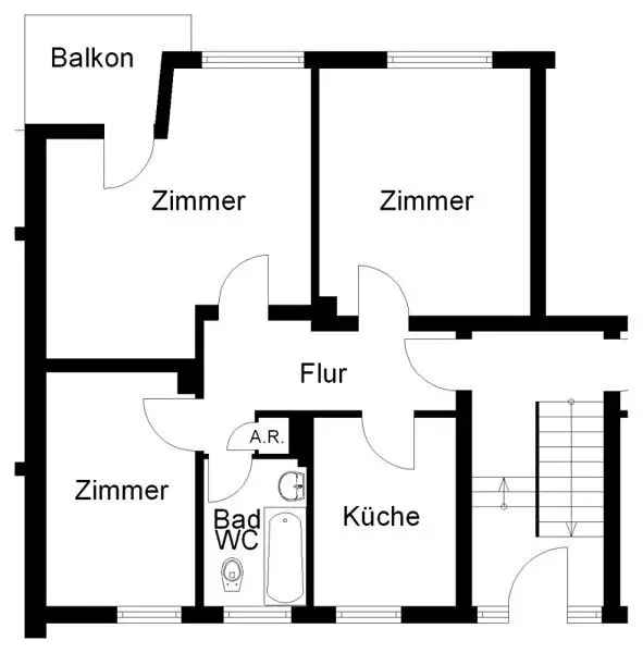 Schöne, renovierte Erdgeschosswohnung!