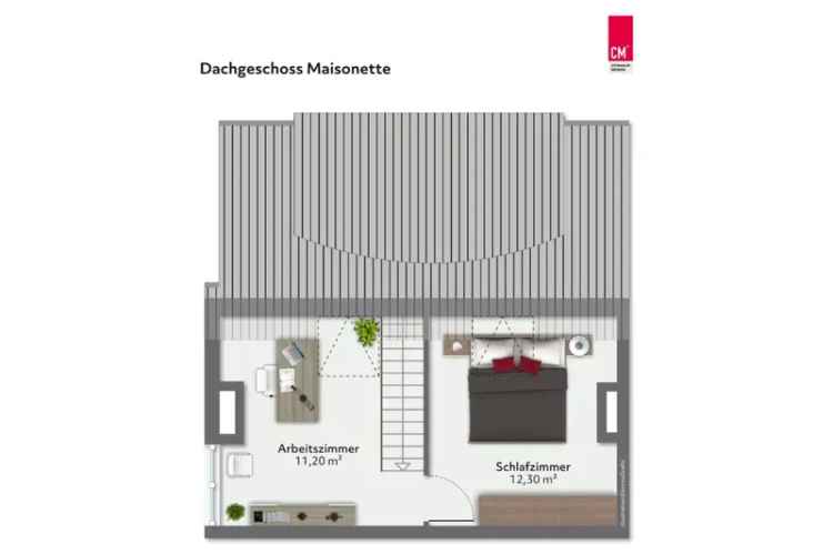 Dachgeschoss-Maisonette in Dresden mit Tiefgaragenstellplatz