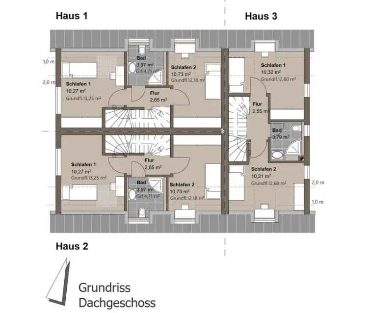 +++ 3 moderne Stadthäuser auf 647 m² Grundstück in Top-Lage nähe U-Bahn +++