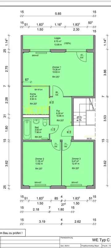 Mieten Wohnung in Lichtenberg Berlin mit Balkon und hellem Wohnzimmer